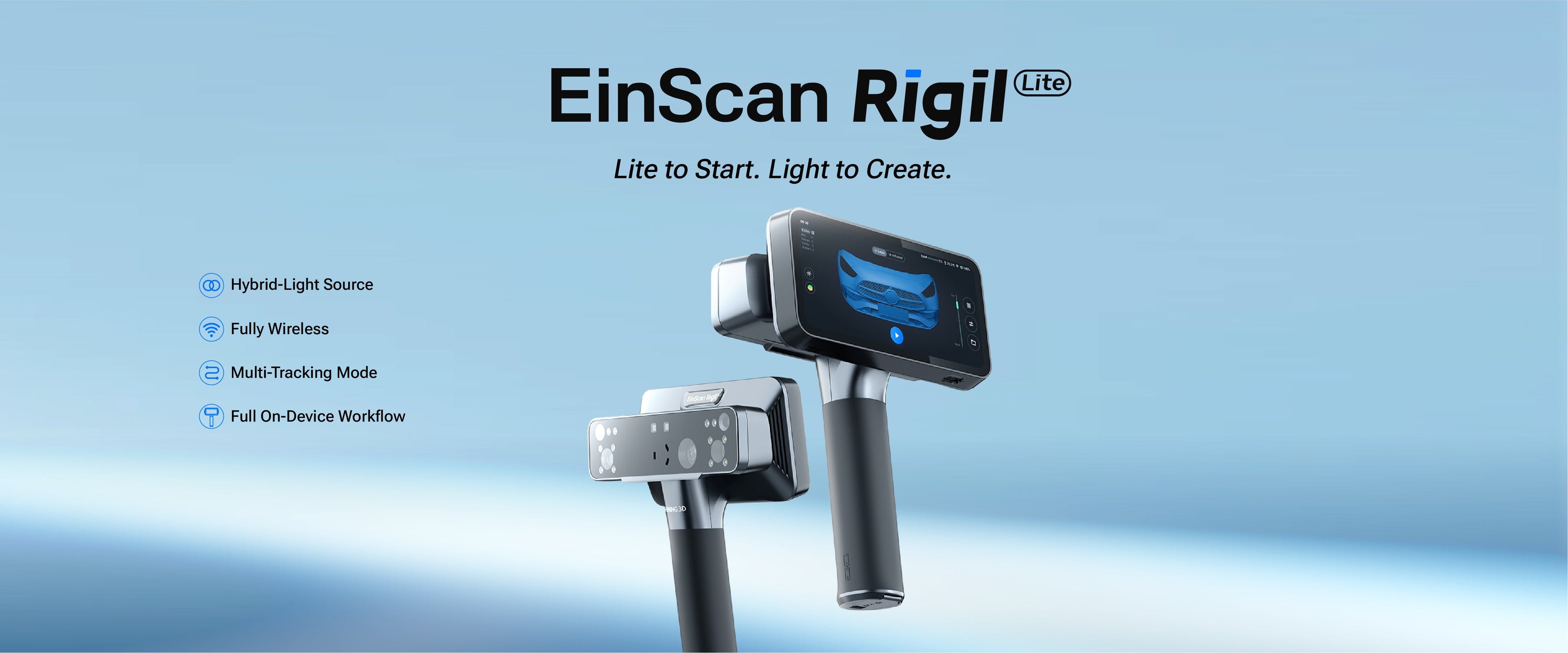 Precision Meets Portability: The New SHINING 3D EinScan Rigil Lite Wireless Handheld 3D Scanner