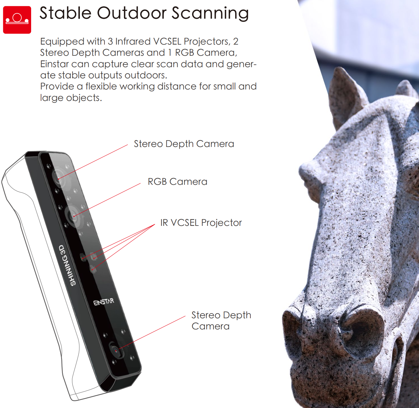 EINSTAR-Prosumer Portable 3D Scanner - SHINING 3D SHINING 3D -3DxWorld