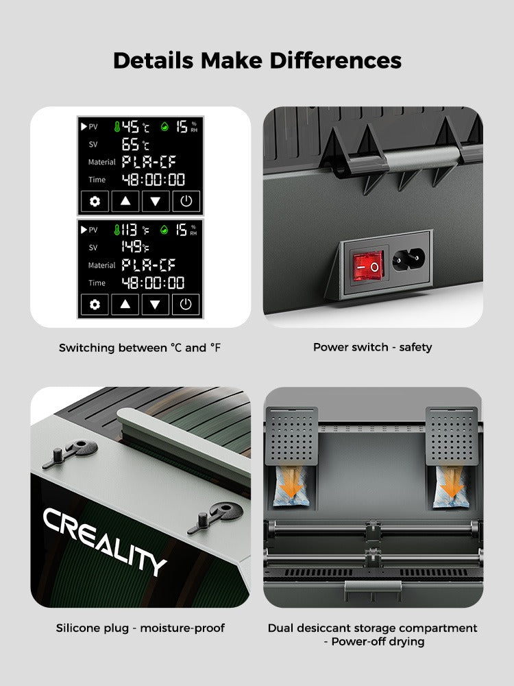 Creality Space Pi Filament Dryer Plus | Dual-Spool Dehydrator