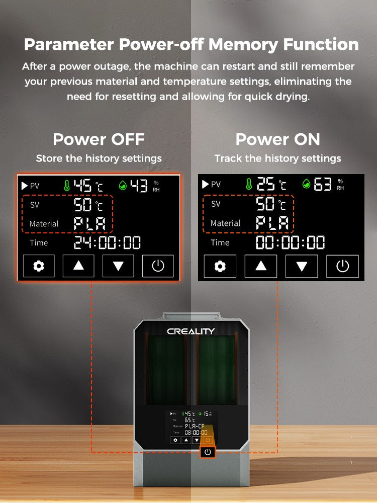 Creality Space Pi Filament Dryer Plus | Dual-Spool Dehydrator
