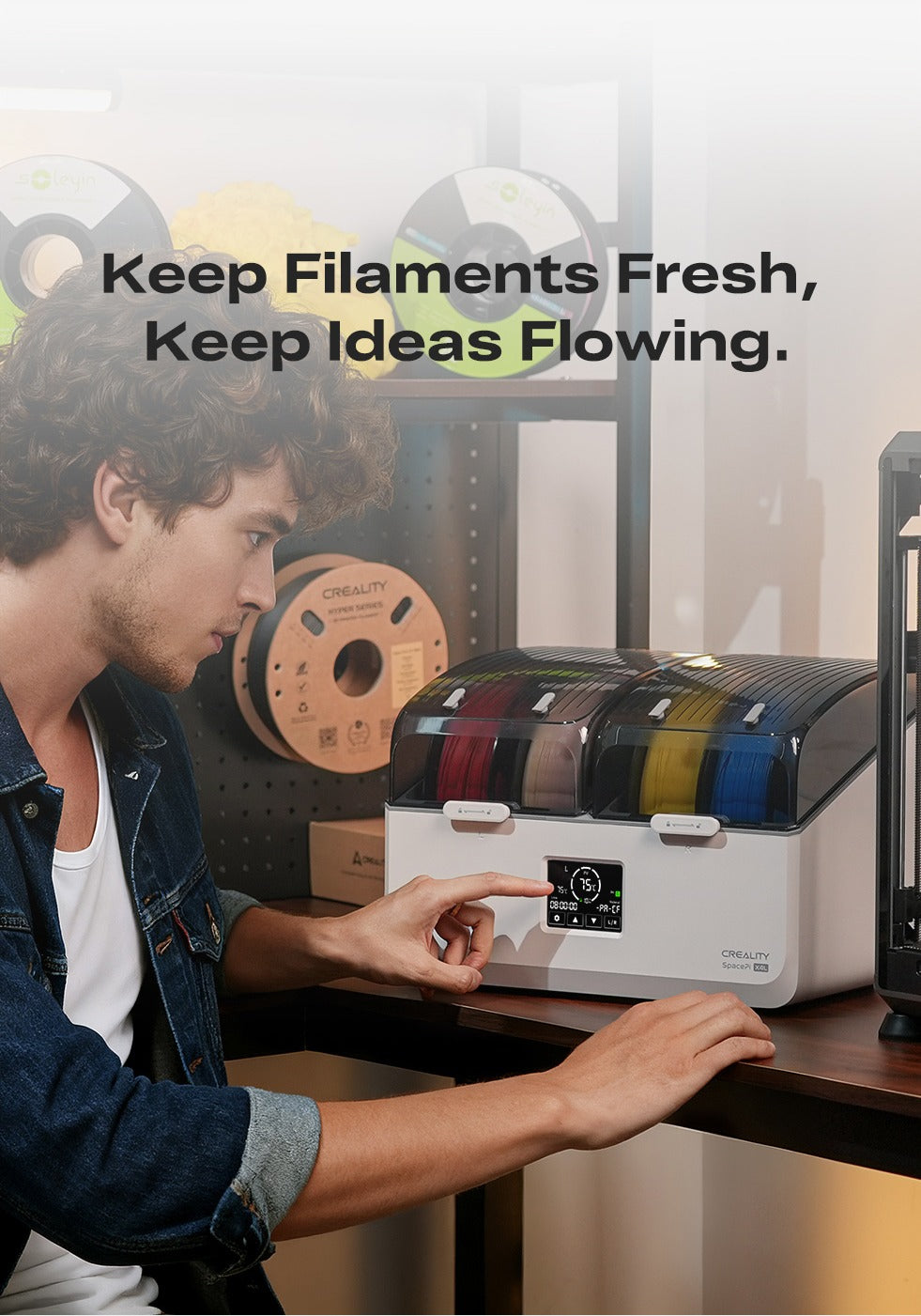 Creality SpacePi X4L Filament Dryer | Dual Independent Chambers