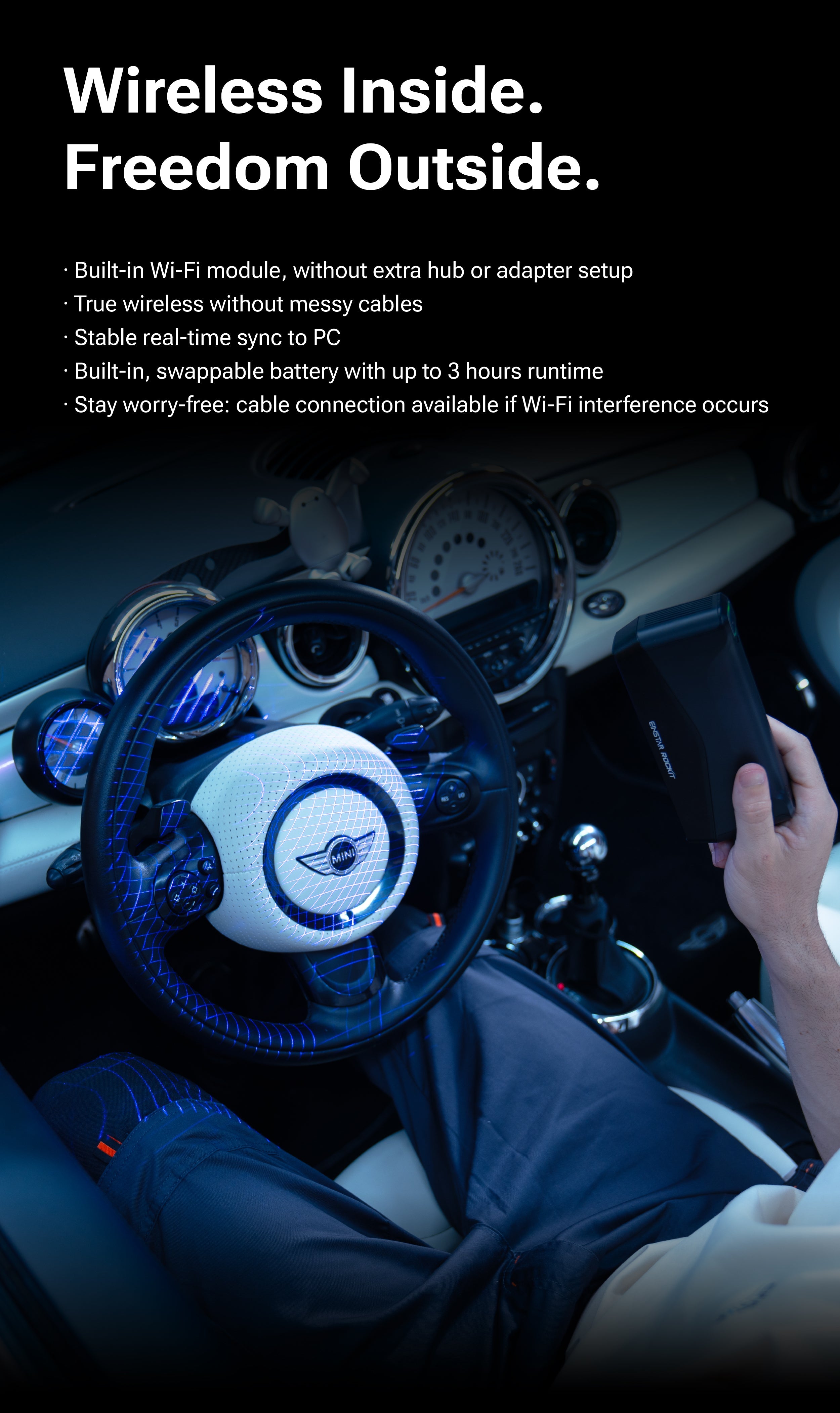 EINSTAR Rockit: Portable Multi-Source 3D Scanner SHINING 3D -3DxWorld