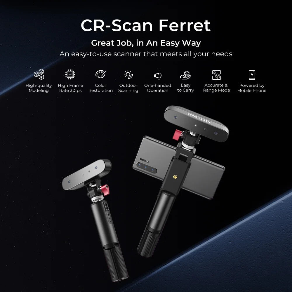 Creality CR-Scan Ferret 3D Scanner | Compact & Lightweight