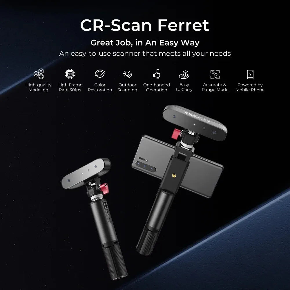 Creality CR-Scan Ferret 3D Scanner | Compact & Lightweight