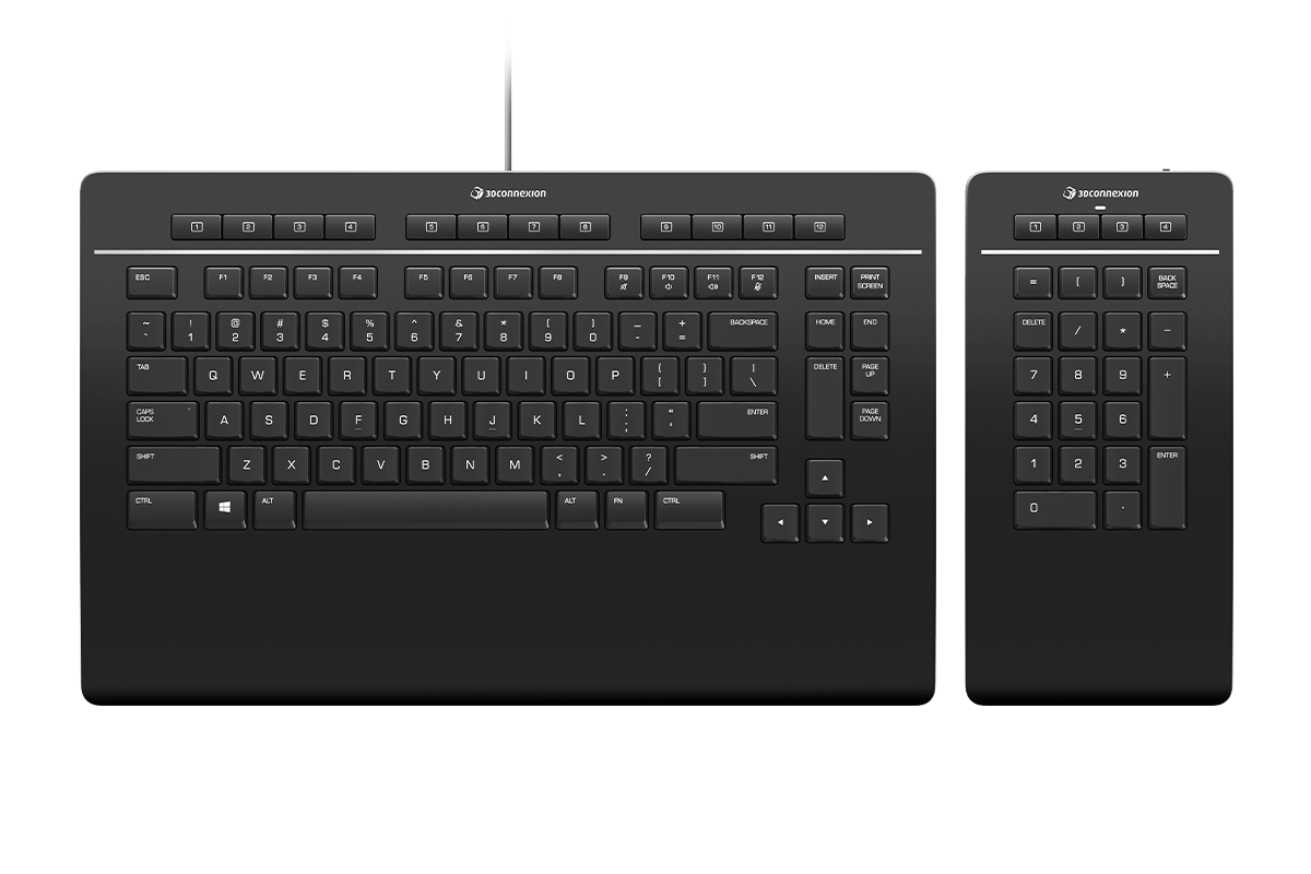 Keyboard Pro with Numpad (US) QWERTY - 3Dconnexion 3Dconnexion -3DxWorld