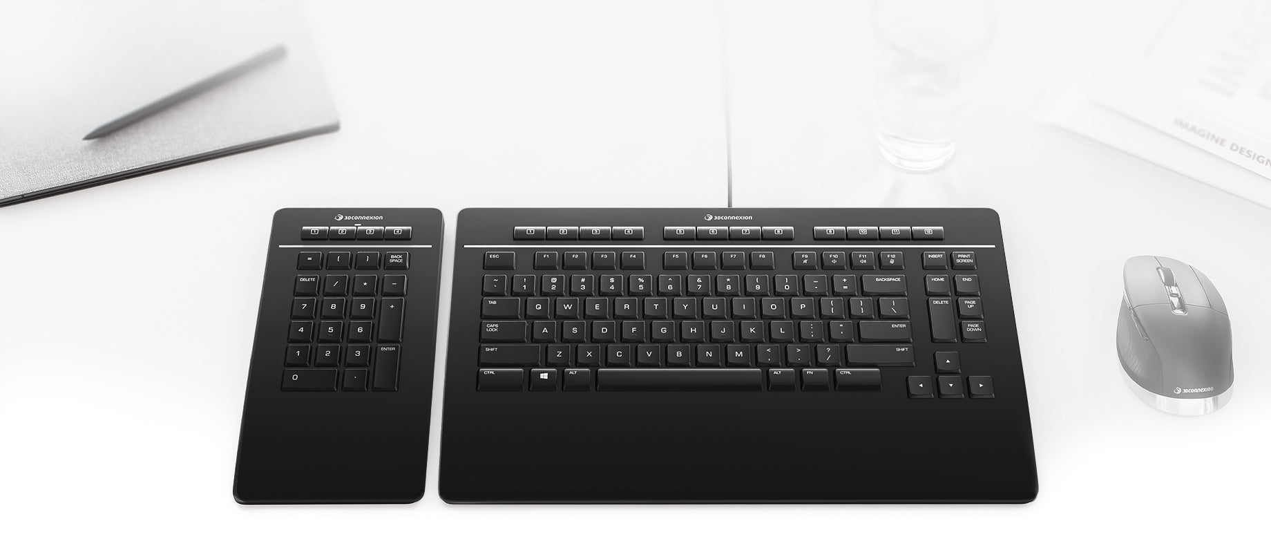 Keyboard Pro with Numpad (US) QWERTY - 3Dconnexion 3Dconnexion -3DxWorld