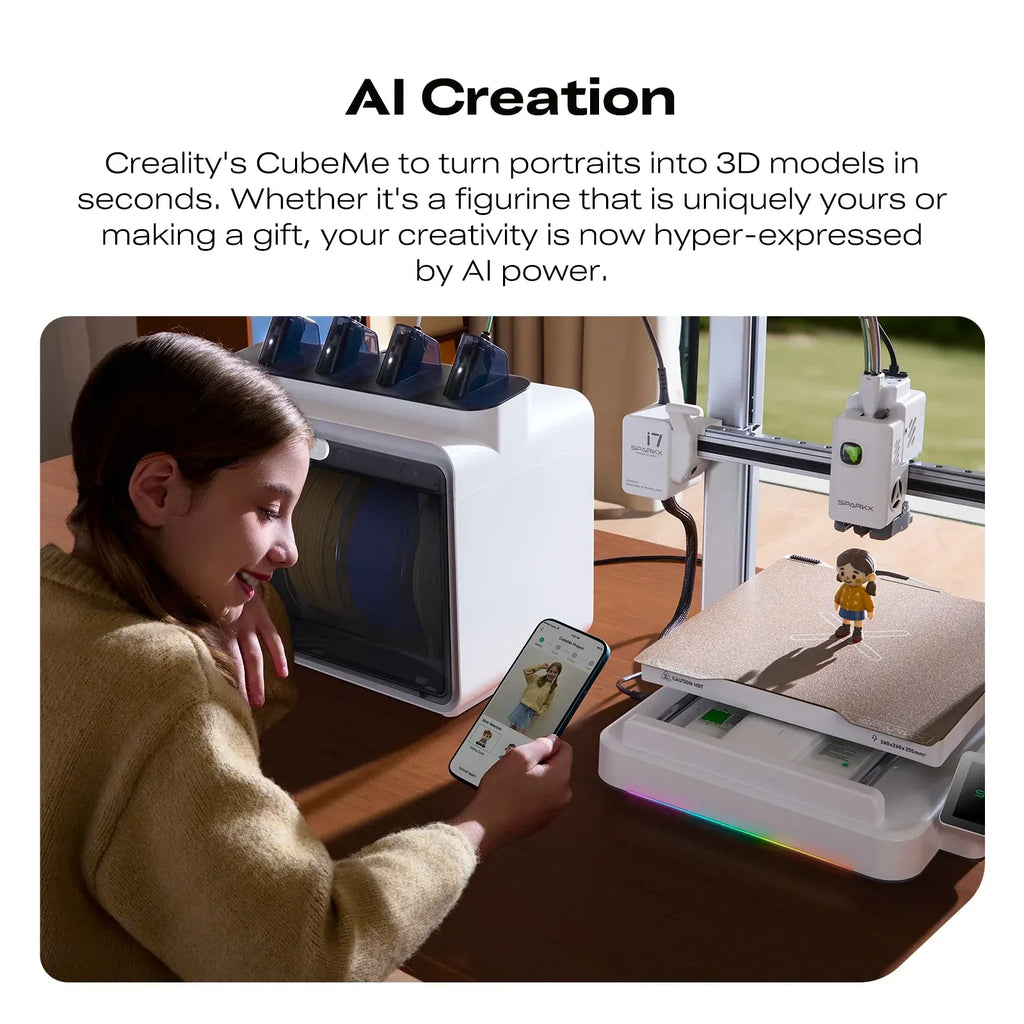 Creality SPARKX i7 3D Printer | AI-Powered Multi-Color Desktop Printer